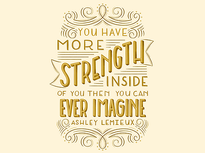 Strength Quote lettering quotes strength