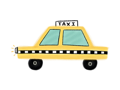 Big yellow taxi art design nyc taxi