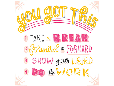 You got this design lettering todolist yougotthis