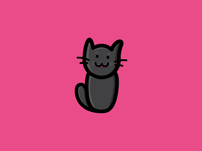 Eve the cat black cat cat illustration design eve eve the cat evee graphic illustratio kitten kitty