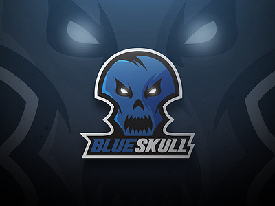 BlueSkull Mascot Logo blue esports esports logo gaming gaming logo illustration logo mascot mascot logo skull sports