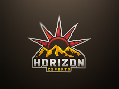 Horizon eSports Logo design esport gaming logo mascot mountain sports sun