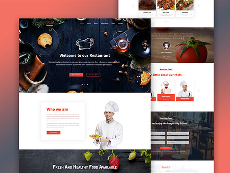 Restaurant Landing Page by Raihan Chowdhury on Dribbble
