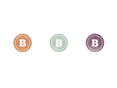 B's b distressed green orange purple type