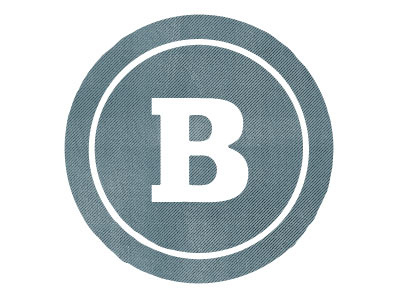 B b blue distressed type