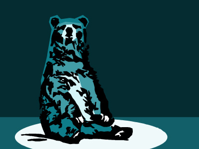 Bear 2 bear blue illustration