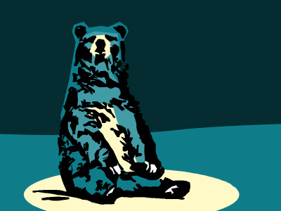 Bear 3 bear blue illustration