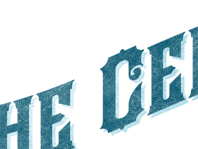 Text blue distressed type