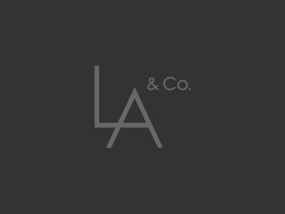 LA brand logo mark stamp type