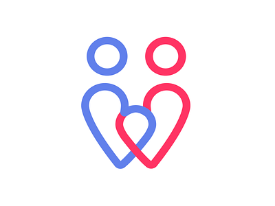 Lovers Logo couple heart heart logo lines logo logo design minimal