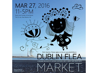 The Dublin Flea Market poster character dublin dublinflea market poolbeg