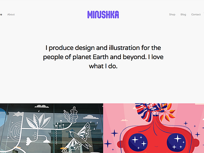 New web-site design illustration minushka portfolio