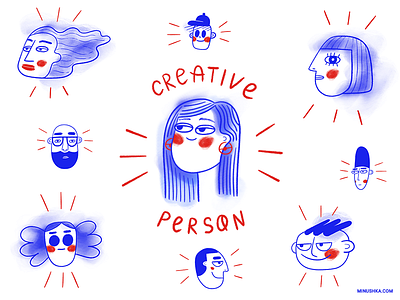 Everyone Is Creative character creative creativity design illustration minushka vickyknysh
