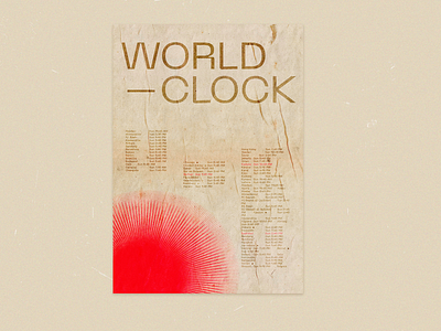 world-clock-poster-design design graphic design poster