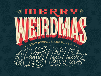 Merry Weirdmas!!! calligraphy christmas customtype design graphic merry monoline monolinear new year type typeface typography vector vintage weirdmas xmas