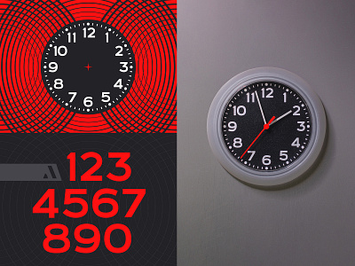 Numbers Practice clock graphic letter lettering numbers type