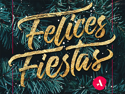 Felices Fiestas calligraphy happy holidays lettering typography xmas