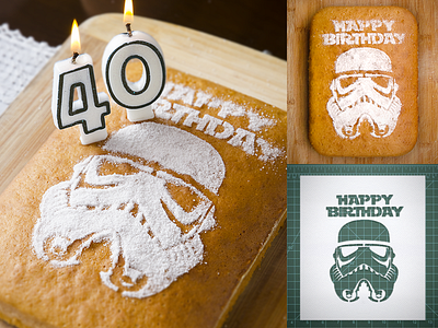 Stormtropper Cake Stencil cake happy birthday helmet star wars stencil storm trooper stormtrooper