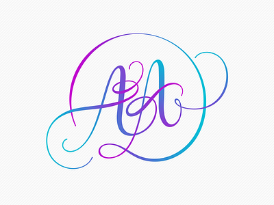 AAD Monogram lettering letters monogram script