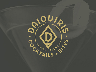 Daiquiris badge bar cocktail d diamond drinks logo