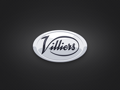 Villiers Engines badge emblem lettering logo vintage