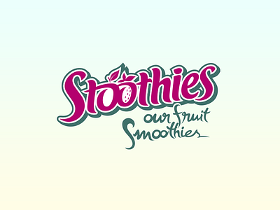 Smoothies drinks fruits lettering logo smoothie