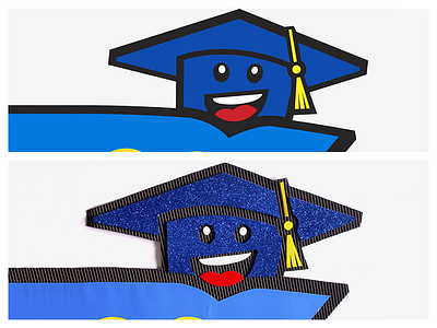 Graduation Cap cap cartoon character smile vectors