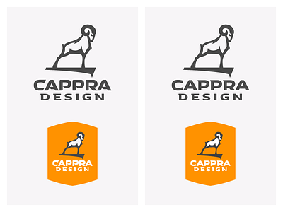 Cappra Design logo logotype motorcycle ram wild goat