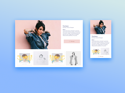 DailyUI Day 3 - Profile Page