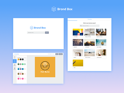 Brandbox Automated Branding Hackathon automation brand branding challenge dailyui design editor hackathon illustration logo sketch tool user experience ux ui ux ui design ux ui mockup vector visual design web web design