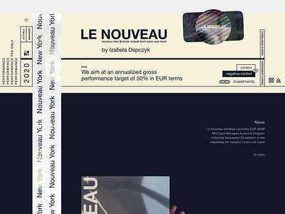 Le Nouveau banner bold borders branding brutalism design ui web website