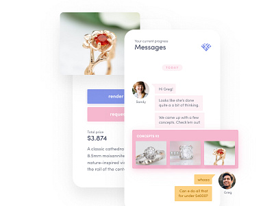 Custommade Chat chat chat app chat box chat bubble chat ux mobile ui web