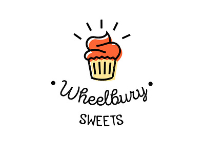 Wheelbury Sweets Cafe and Bakery Logo Design cafe cupcake illustration logo logo 3d shop sweet