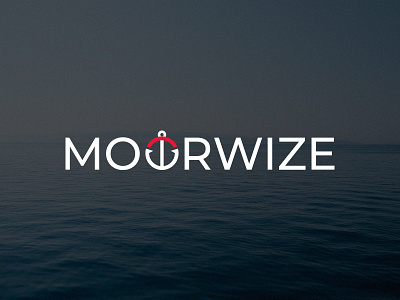 Moorwize App Logo for boat Parking System anchor boat branding graphic logo minimalistic ocean product sea seal ship shore wave