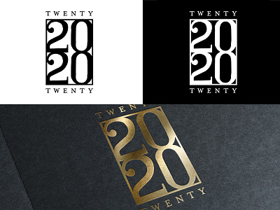 2020 New Year Logo Stamp - Hand Lettered Logo Seal
