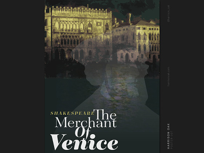 The Merchant of Venice Poster Design - Shakespeare Artwork daily design daily poster event graphic design illustration painting portrait poster design serif shakespeare theater theatre typography