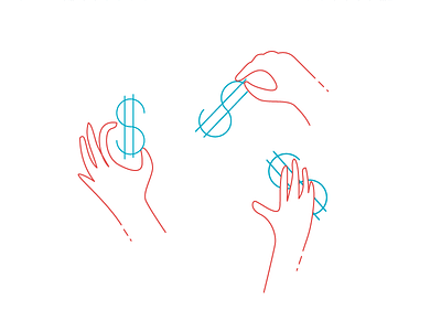Handling business business figurative hands illustration money styled