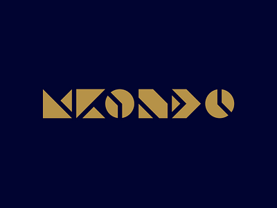 MKONDO Full Logo branding flat geometric icon logo minimal minimalism minimalist music typography vector