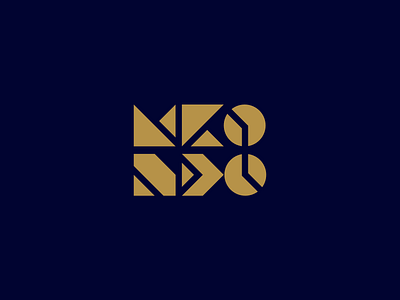 MKONDO Stacked Logo blue branding design geometric icon illustration logo minimal minimalism minimalist music typography vector