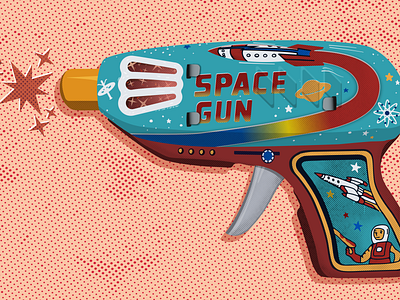 Space Gun/Debut design illustration texture vector