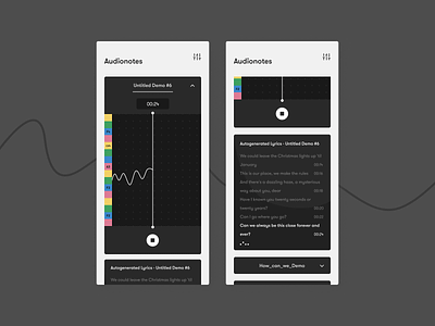 Audionotes - Song demo recorder concept