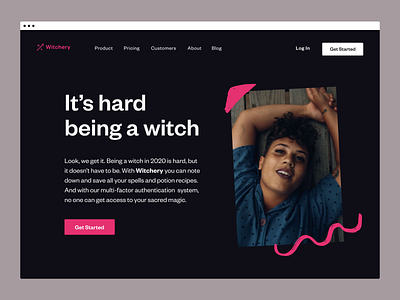 Website concept - a project management tool for witches 🧙🏻‍♀️