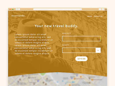 Tourist Recommendations site design holiday tourist travel ui ux web web design