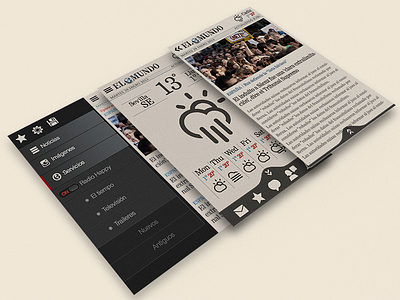 App "El mundo " final project android categories iphone menu mundo news newspapper paper scroll sport white world