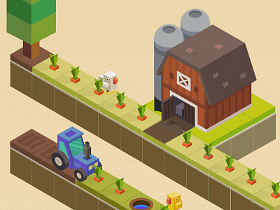 FARM CONECTION arcade city conection cook farm game isometric pixel