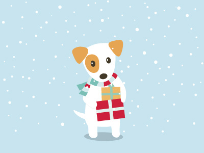 Dog With Presents christmas dog gifts jack russell terrier