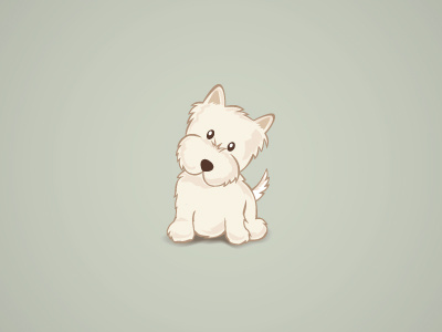 Curious Westie Puppy dog illustration puppy vector westie