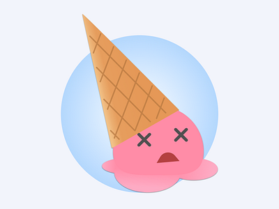 Uh-Oh! Dropped Ice Cream 404 cute death error page ice cream something went wrong