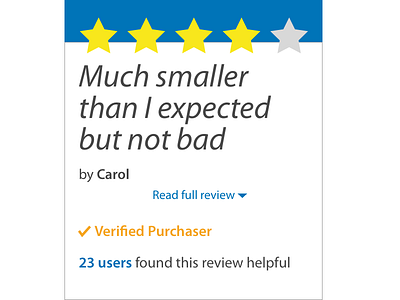 Product Review Card customer ratings ecommerce product reviews ui