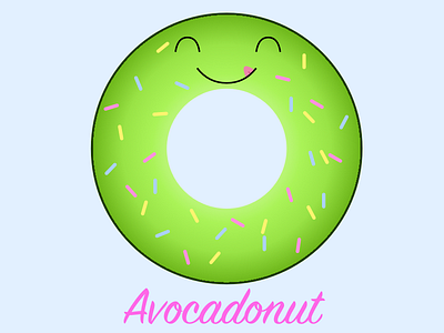 Avocadonut avocado donut t shirt design tshirt design